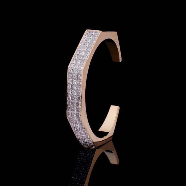 Invisible Set Princess Cut Diamond Bracelet